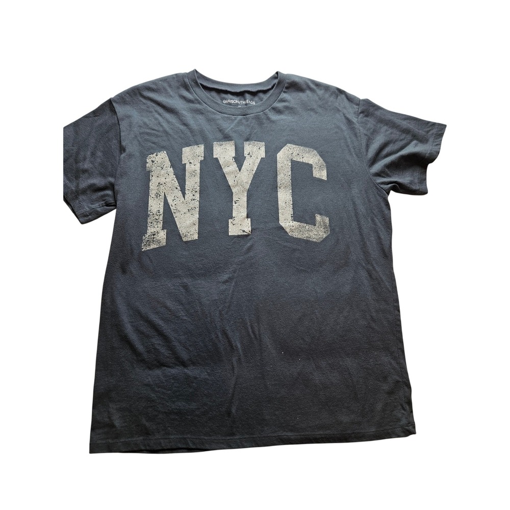 Grayson Threads NYC Graphic T-Shirt Charcoal Gray Distressed XL Cotton Blend